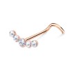 Silver Curved Nose Stud NSKZ-1760